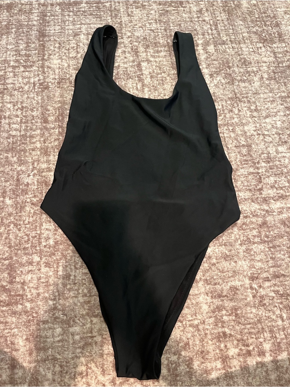 aerie Black One-Piece Swimsuit with Scoop Neck